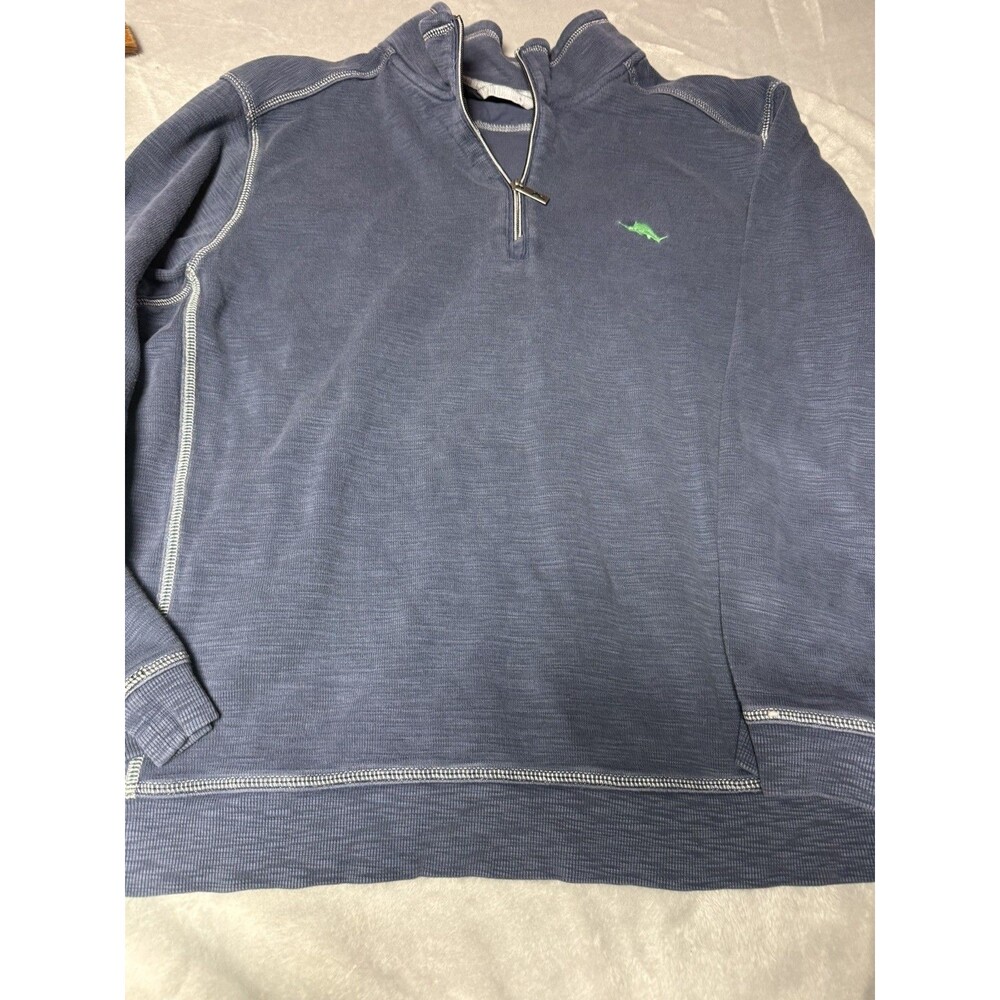 Tommy Bahama Tobago Bay 1/4 Half Zip Sweatshirt Men’s XL Island Navy Sweater